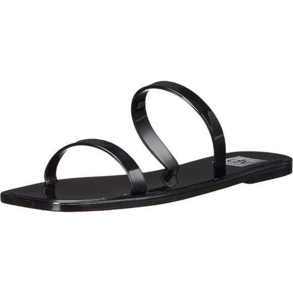 Dolce Vita Sunshine Flat Sandals in Black - Picture 1 of 4